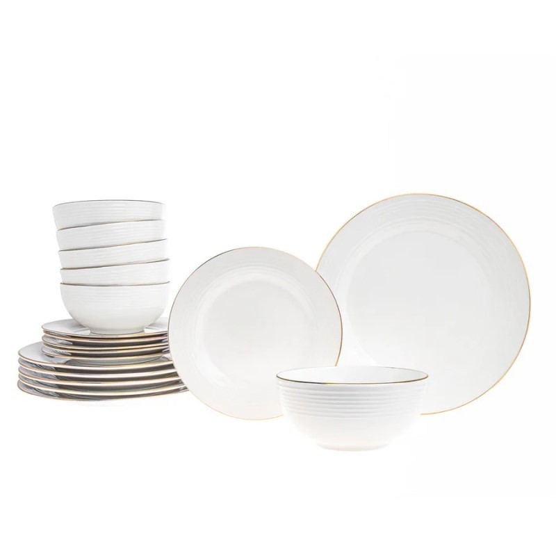 36Pcs Saba Porcelain Gold Dinnerware Set