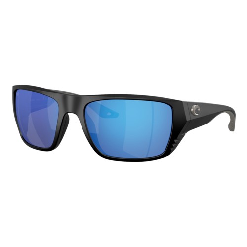 Costa Finlet Sunglasses Matte Black/Blue Mirror 580G, Size 59 frame Matte Black/Blue Mirror 580G