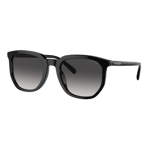 Coach HC8384U Sunglasses Black/Grey Gradient, Size 55 frame