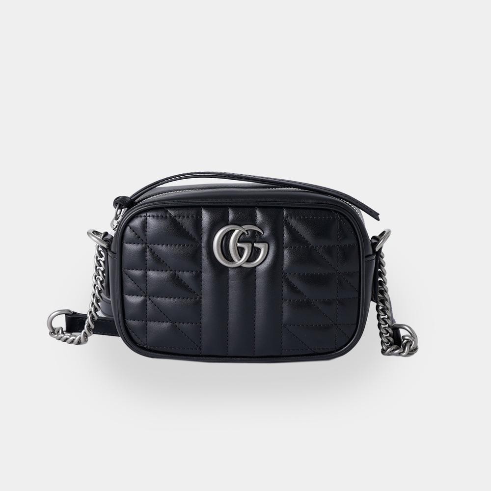 Gucci GG Marmont small shoulder bag-black (silver hardware)