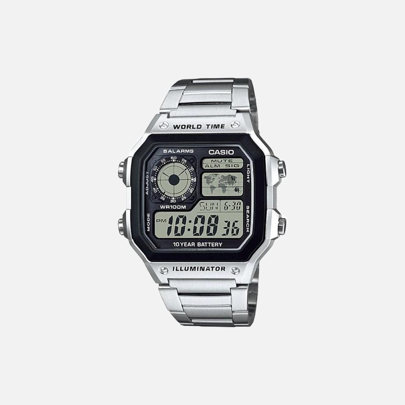 Digital Mens Stainless Steel Watch
