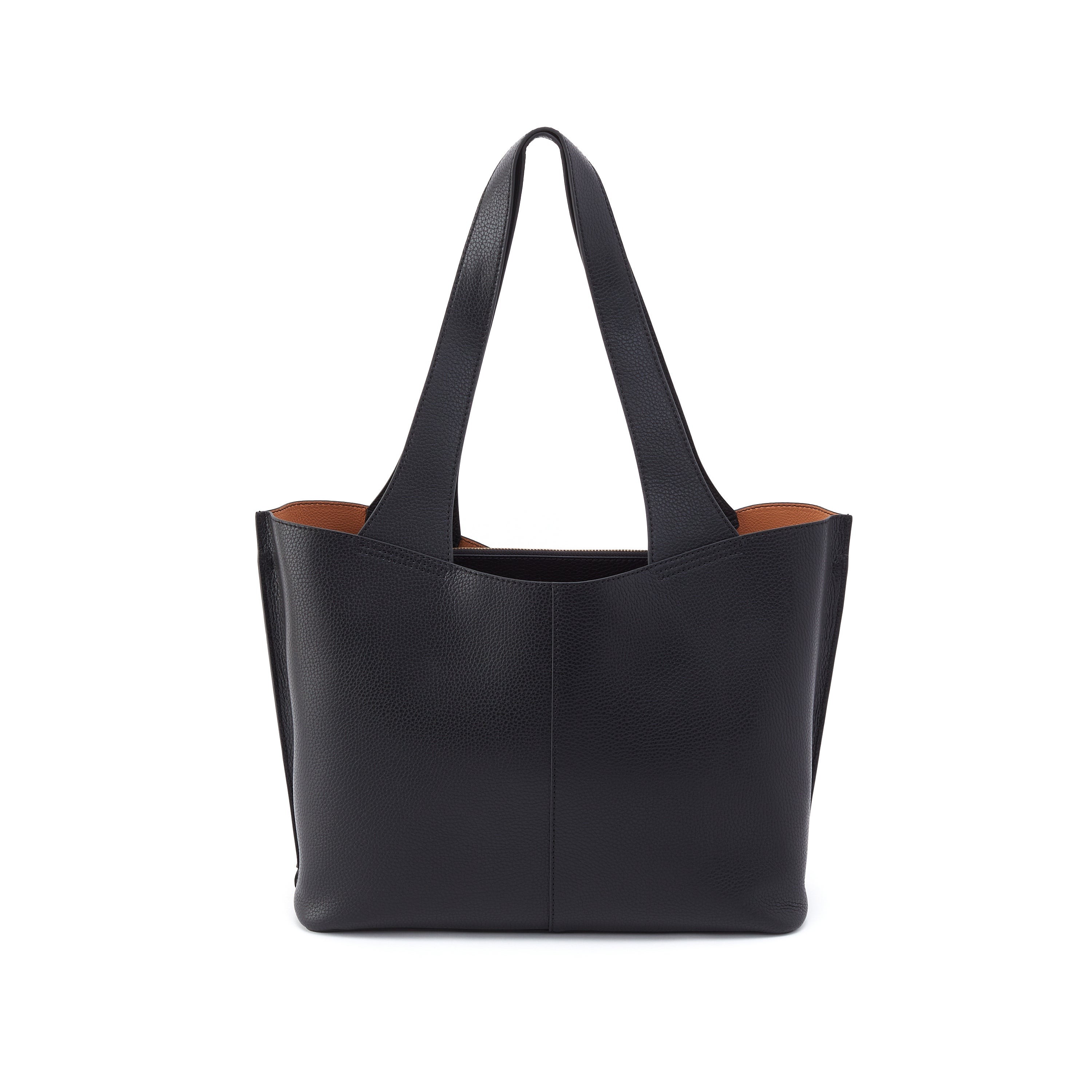 Vida Micro Pebbled Leather Tote Black