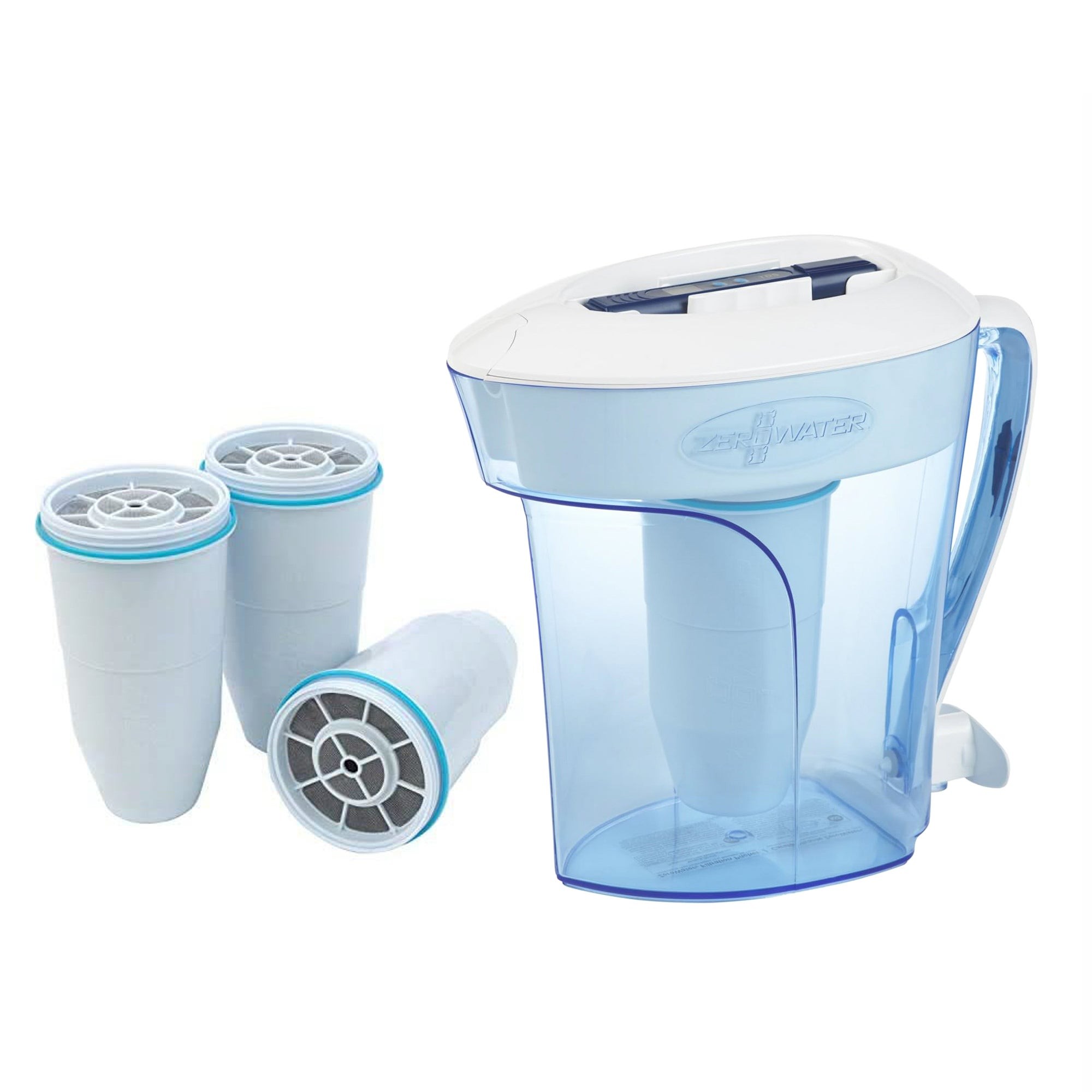 10 Cup Ready-Pour 5-Stage Water Filtration Pitcher Starter Pack w/ 3 Filters