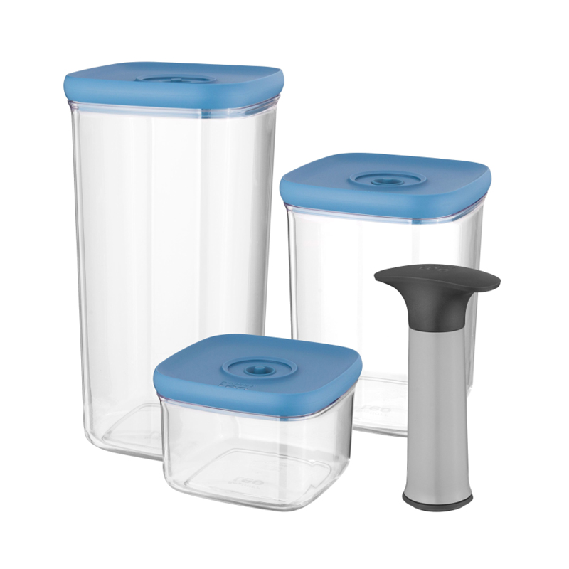 4 - Piece Leo Vacuum Food Container Set - (Blue)