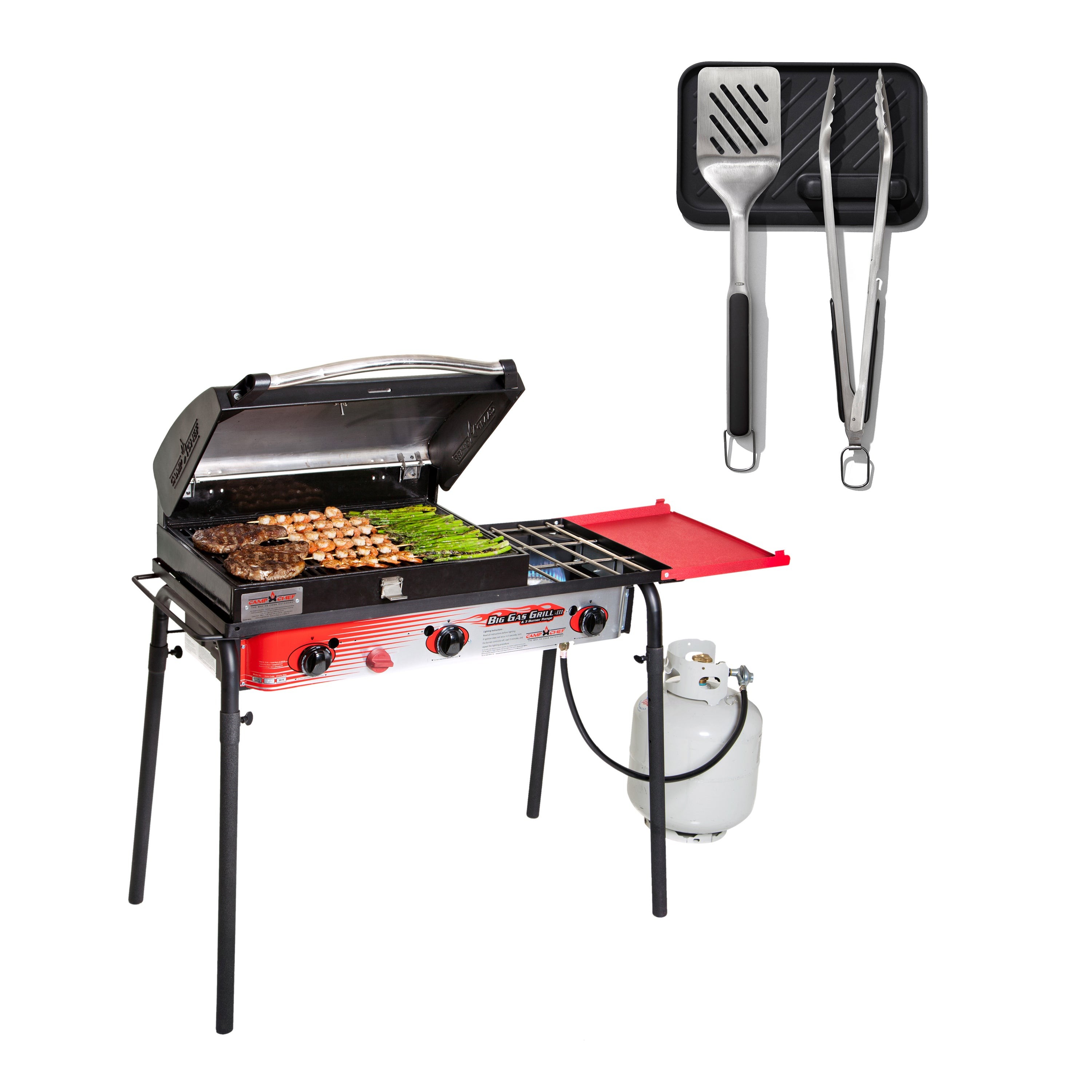 Portable Gas Grill Grilling Set