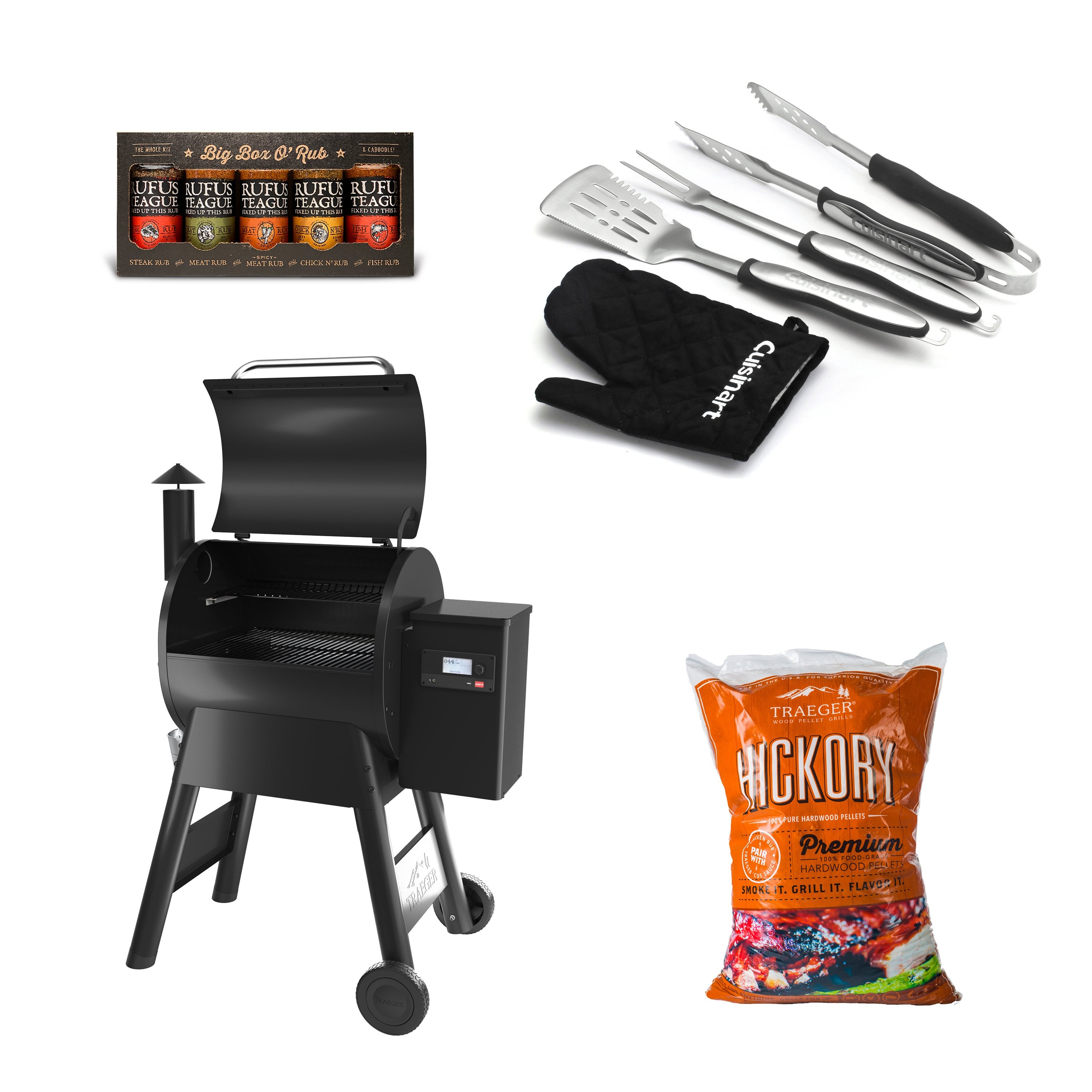 Pro 575 Smart Pellet Grill/Smoker Starter Set Black