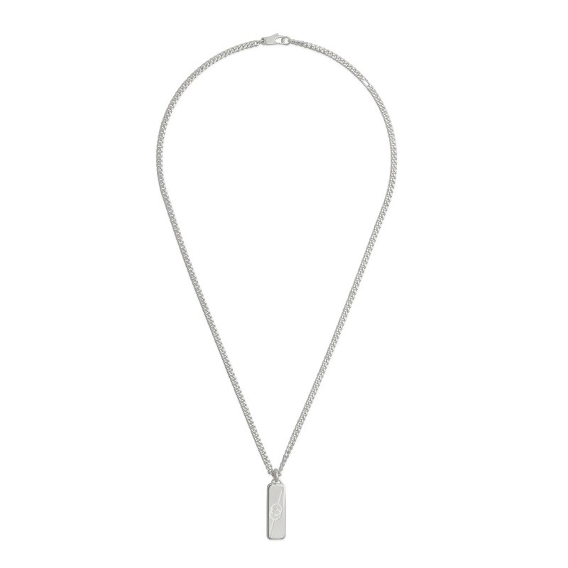 TAG NECKLACE 50/55CM SILVER