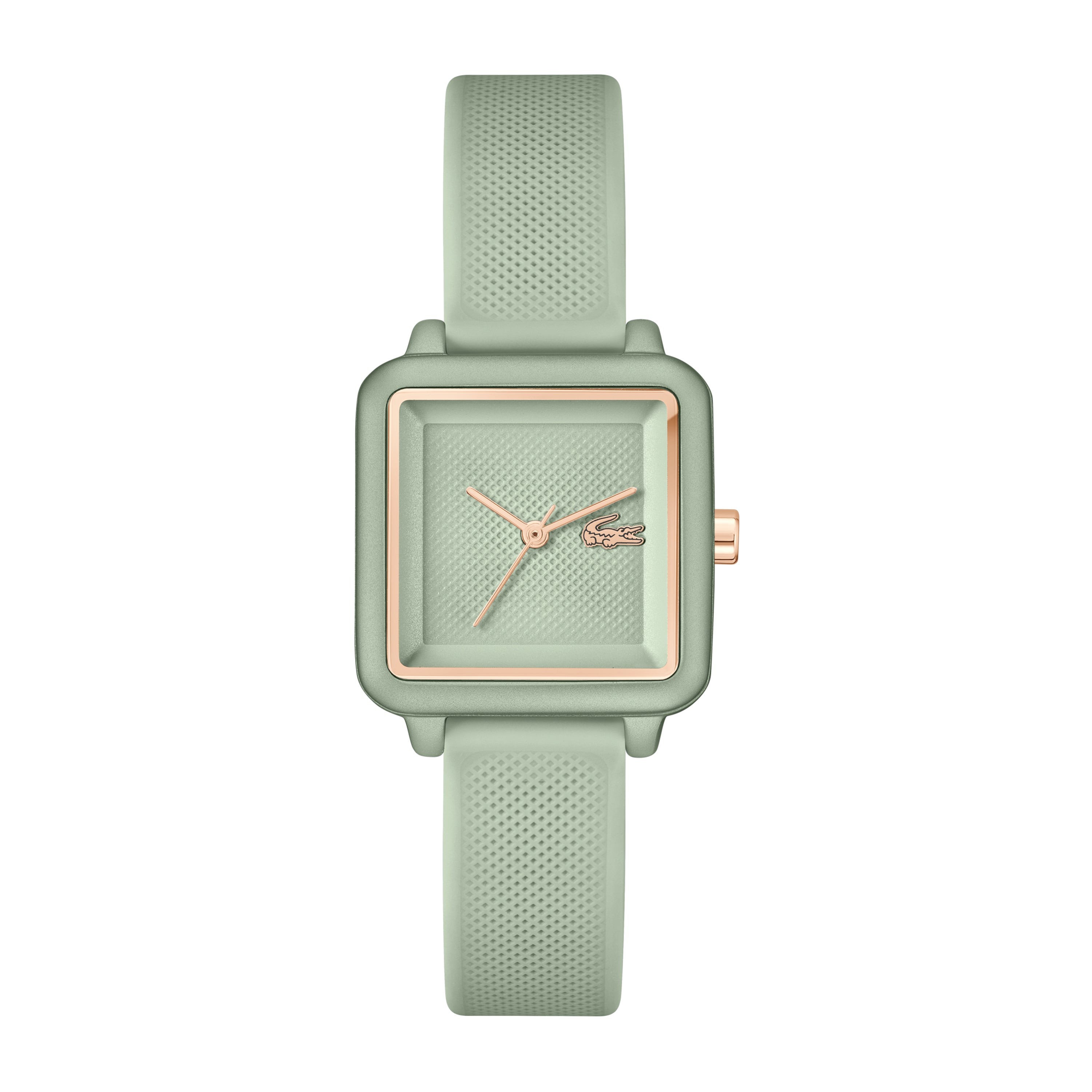 Ladies' 12.12 Flow Square Light Green Strap Watch, Light Green Dial