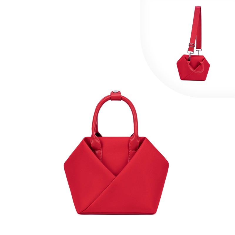 Small Origami Tote - (Cardinal Red)