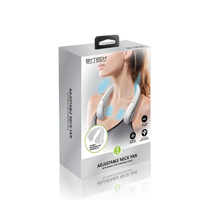 White Adjustable Neck Fan
