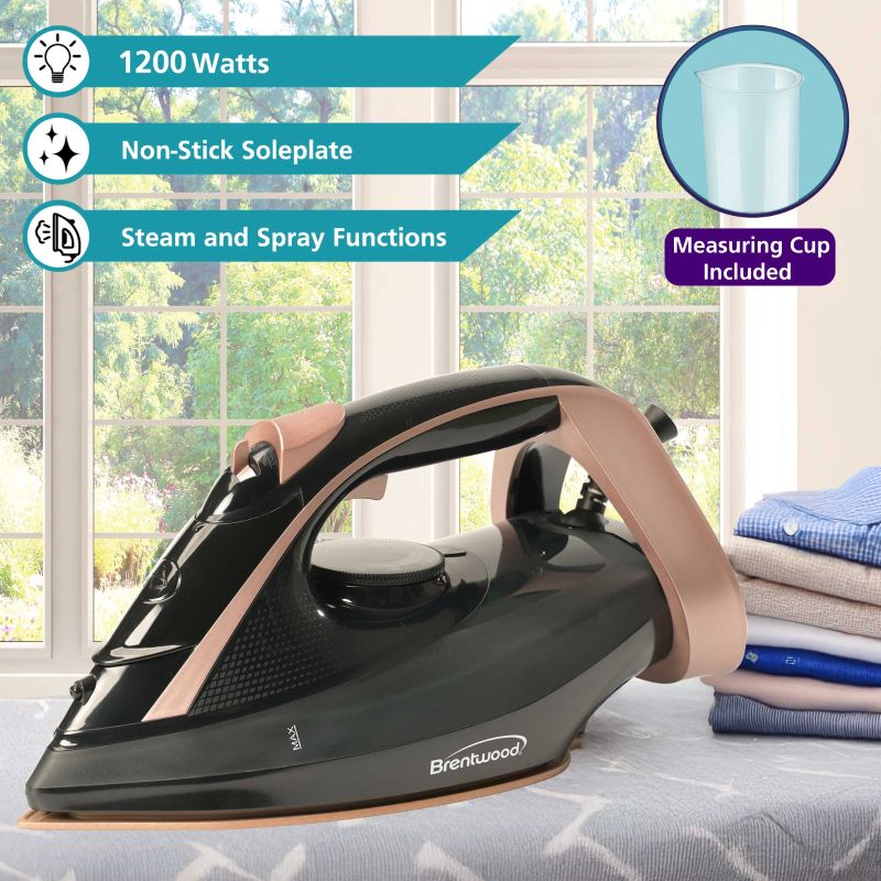 Steam Iron - Black and rose gold