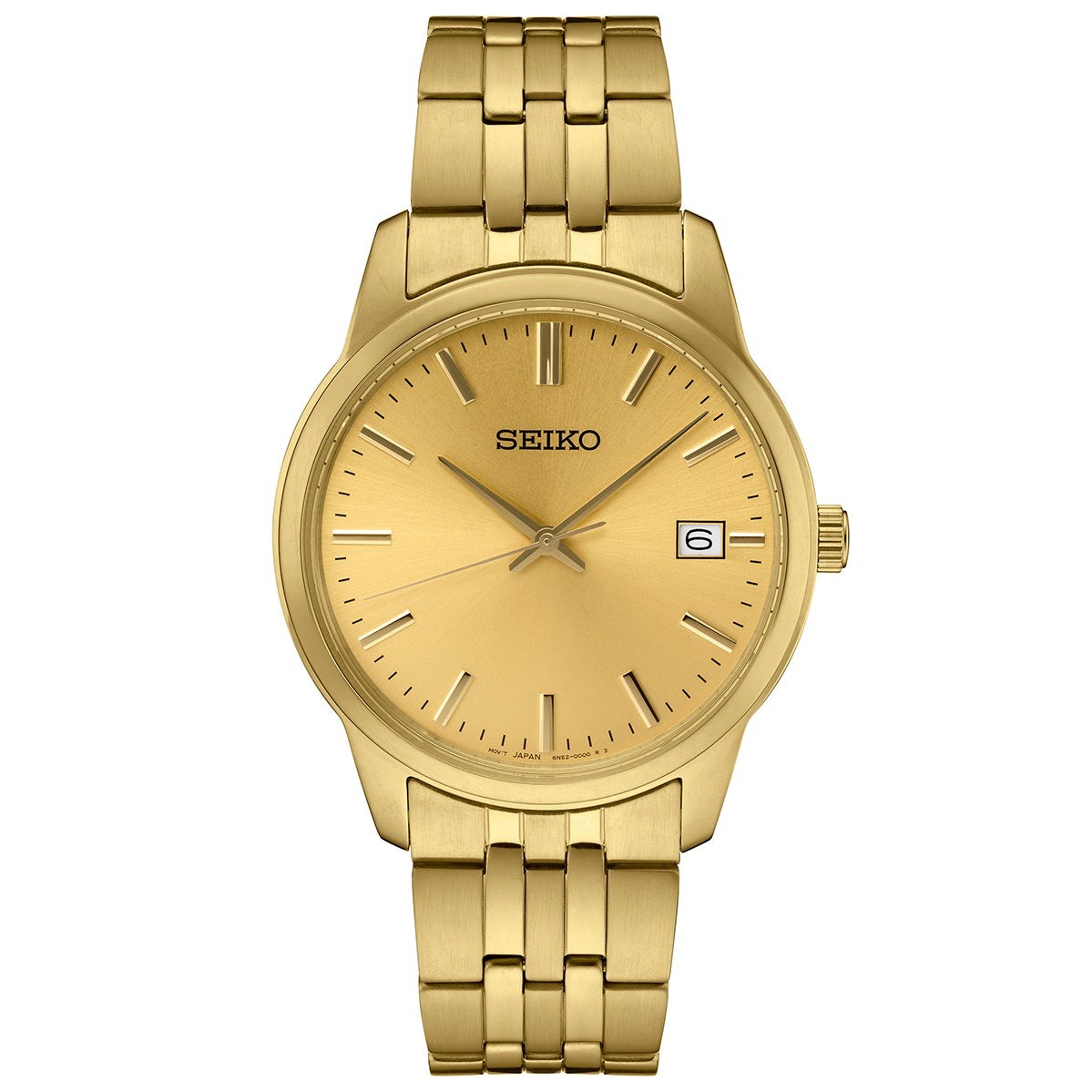 Mens Essentials Gold-Tone Stainless Steel Watch Gold Dial