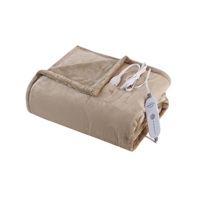 Microplush Heated Blnkt King - (Oxford Tan)