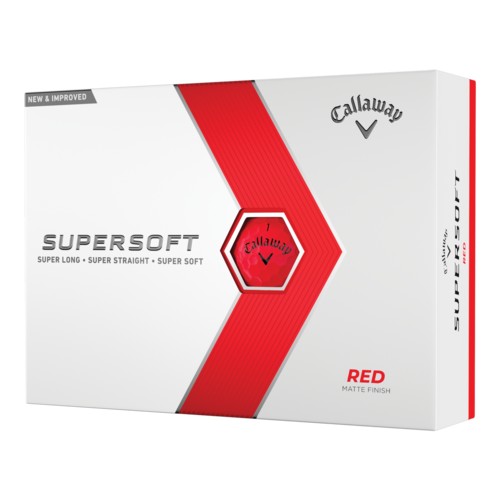 Callaway Supersoft Matte Golf Balls Red, 2023
