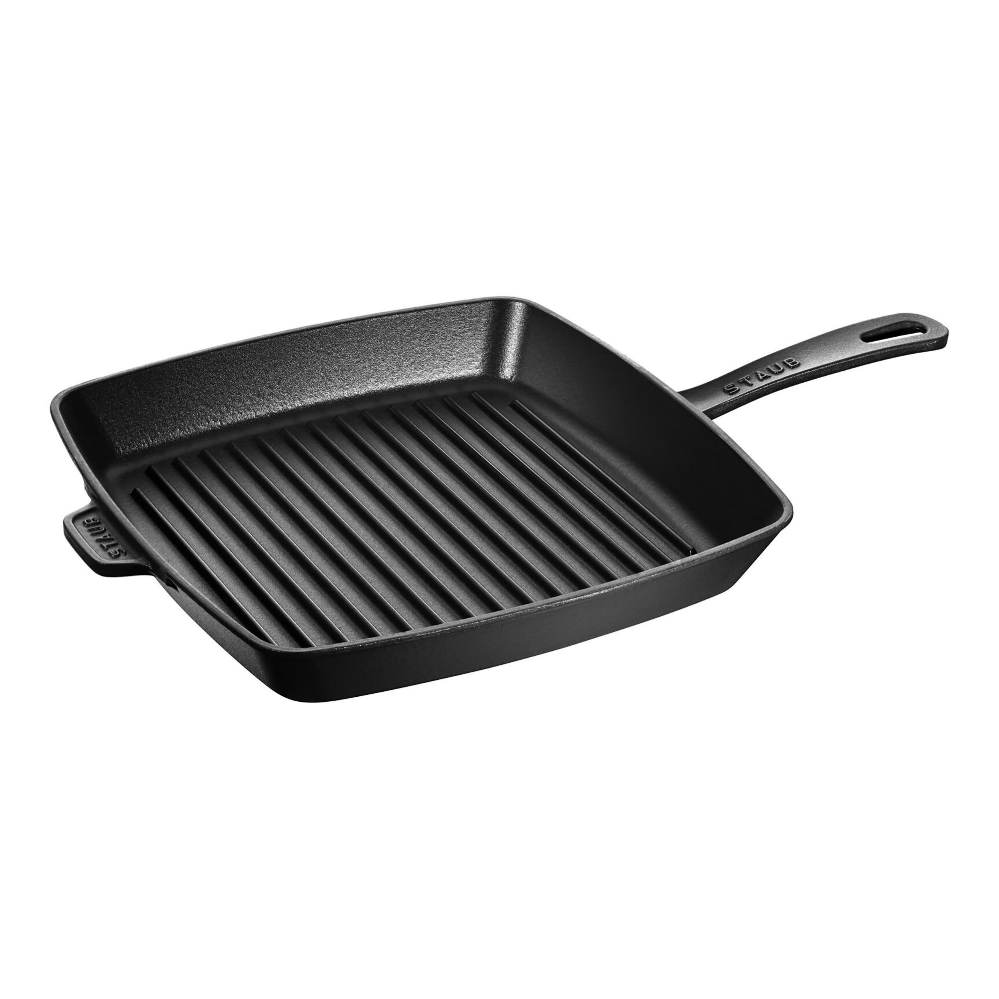 12" Cast Iron Square Grill Pan Black Matte