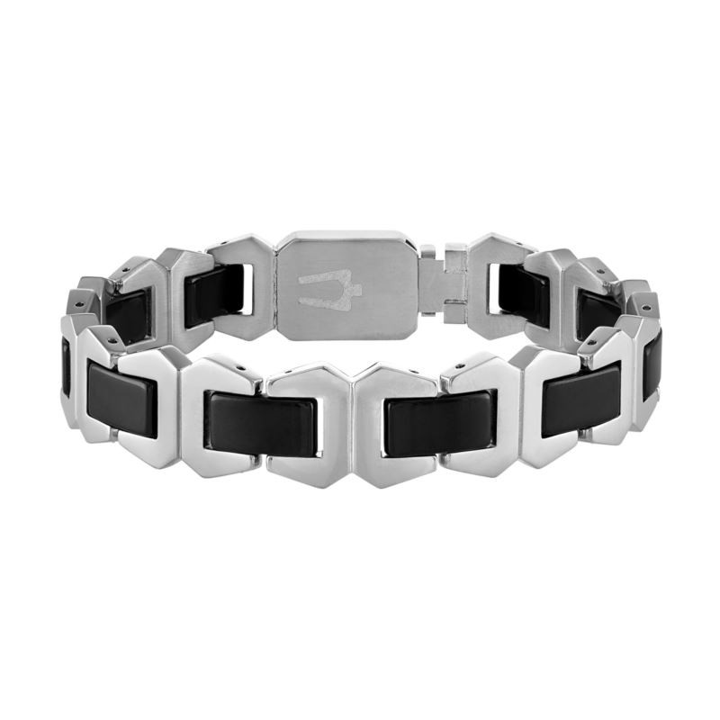 Icon Steel & Ceramic Bracelet,  Large