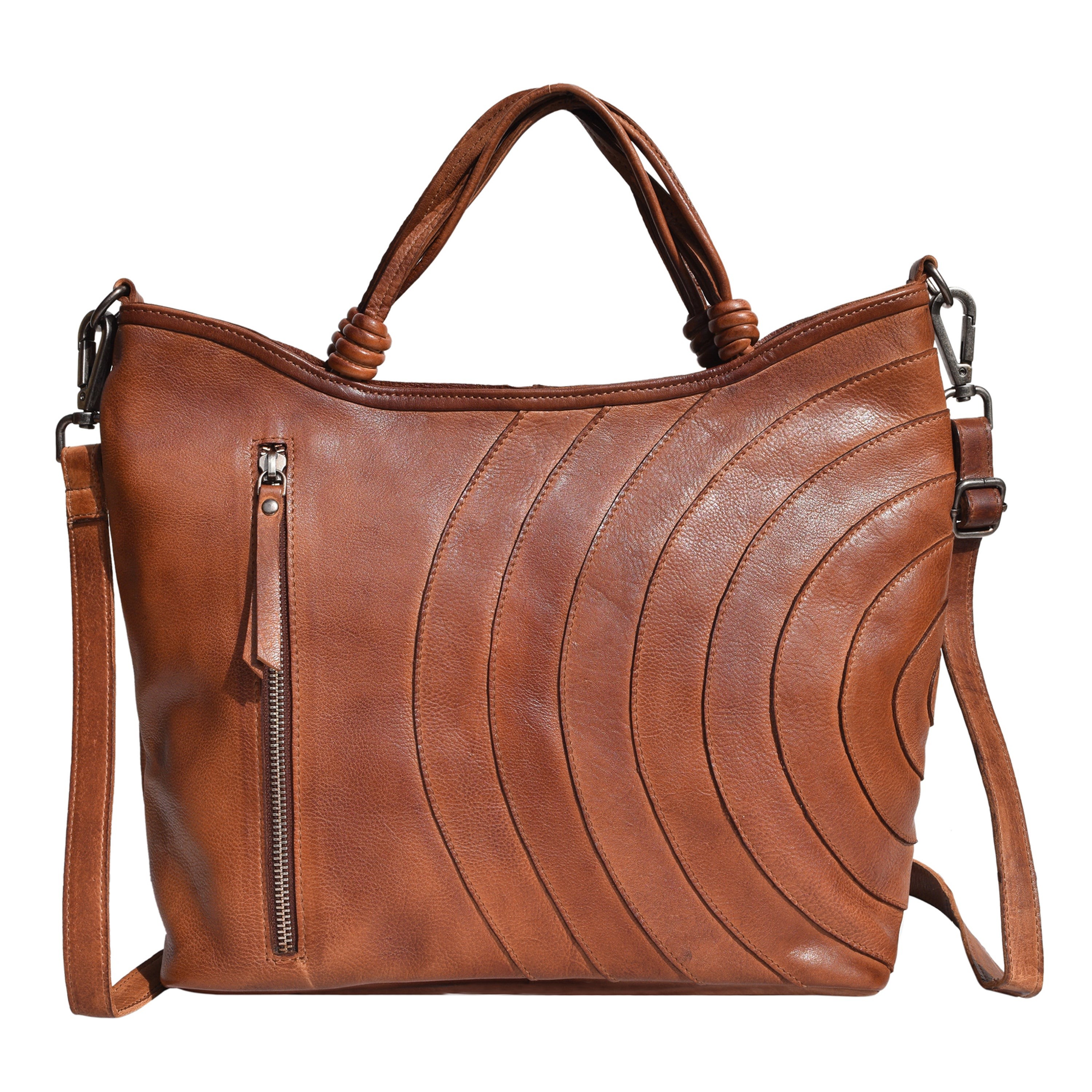 Joplin Tote/Crossbody Bag Cognac