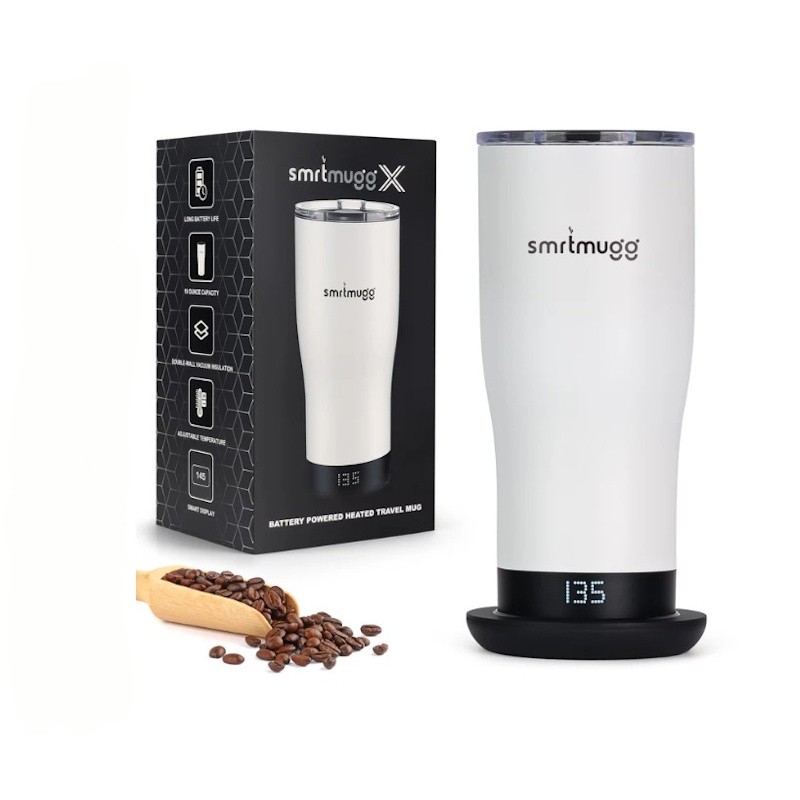 X Heated Travel Mug - White