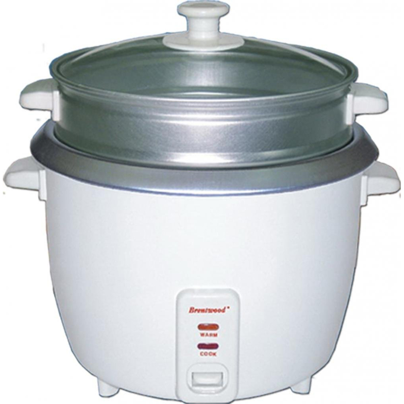 8-Cup 1.5 Liter Rice Cooker with Steamer - (White)