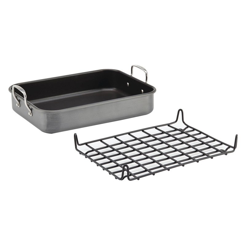 Nonstick Bakeware Roaster with Dual Height Rack - (16 x 12)