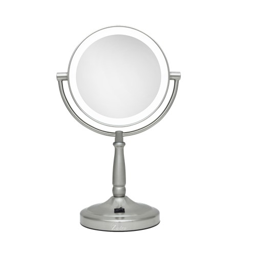 Zadro Cordless Dual-Sided LED Lighted Round Vanity Mirror 10X/1X