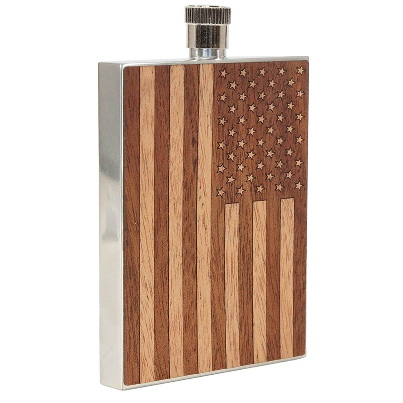 3 - Ounce American Flag Flask