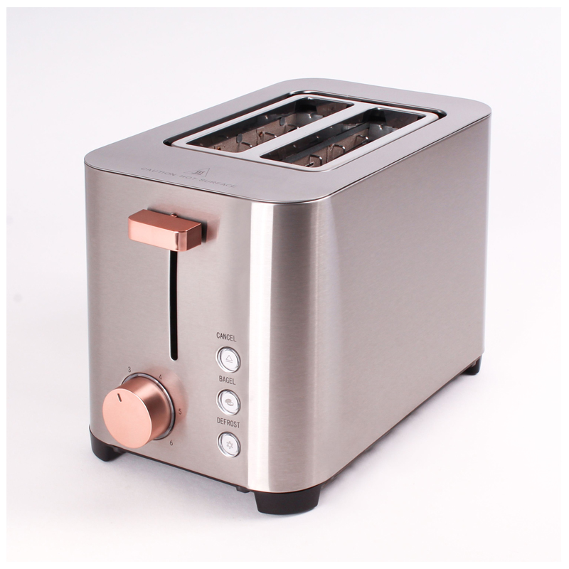 2 - Slices Ouro Gold Stainless Steel Toaster - (850W)