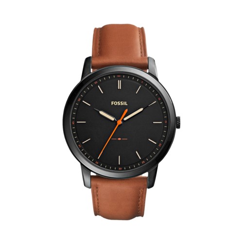 Fossil Mens The Minimalist Watch Light Brown Leather