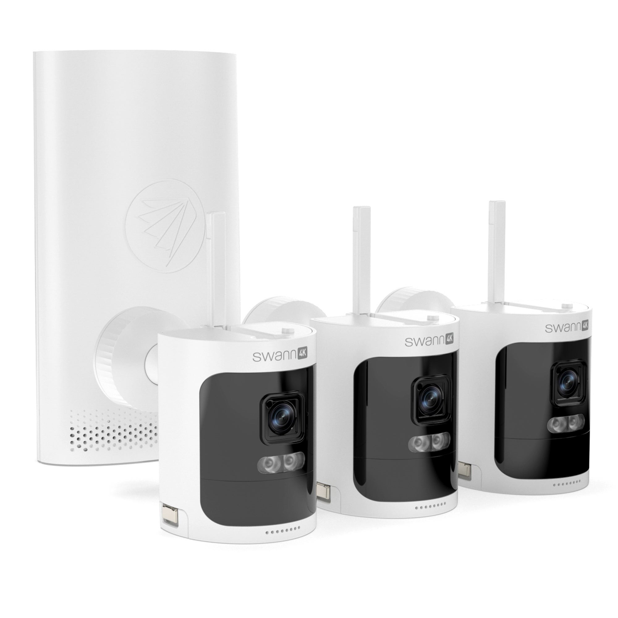 AllSecure4K Wirelesss Security Kit w/ 3 Wire-Free Cameras & NVR Tower