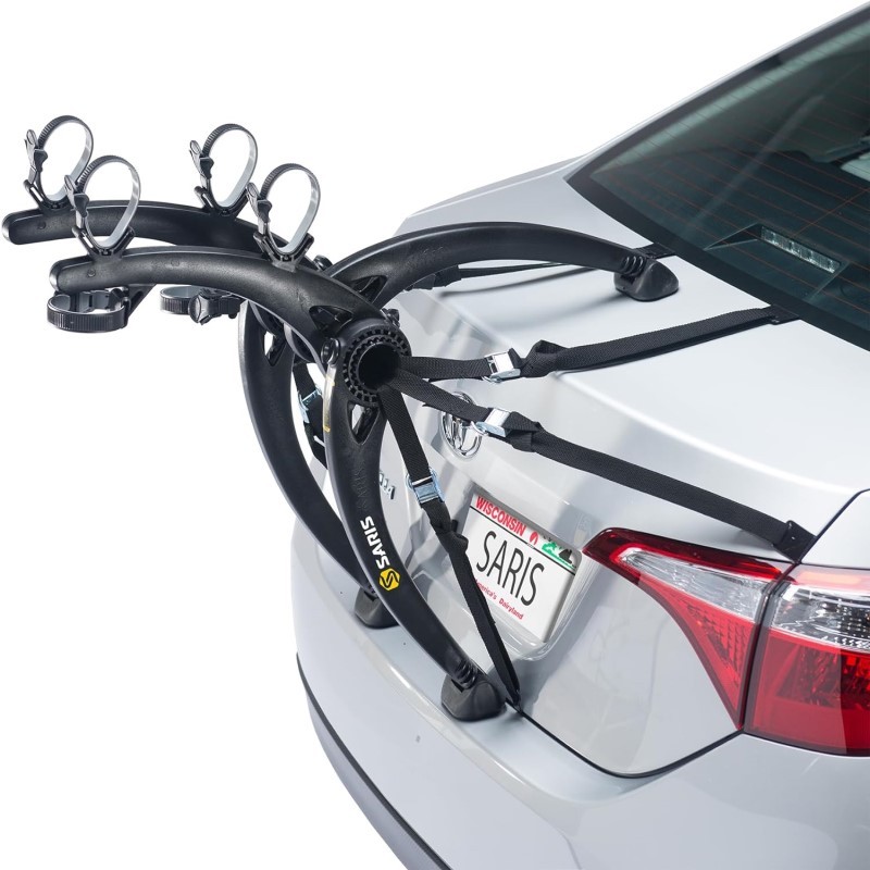 Bones Trunk Bike Rack Mount,  Bike Rack for Car and SUV, 2 Bikes - Black