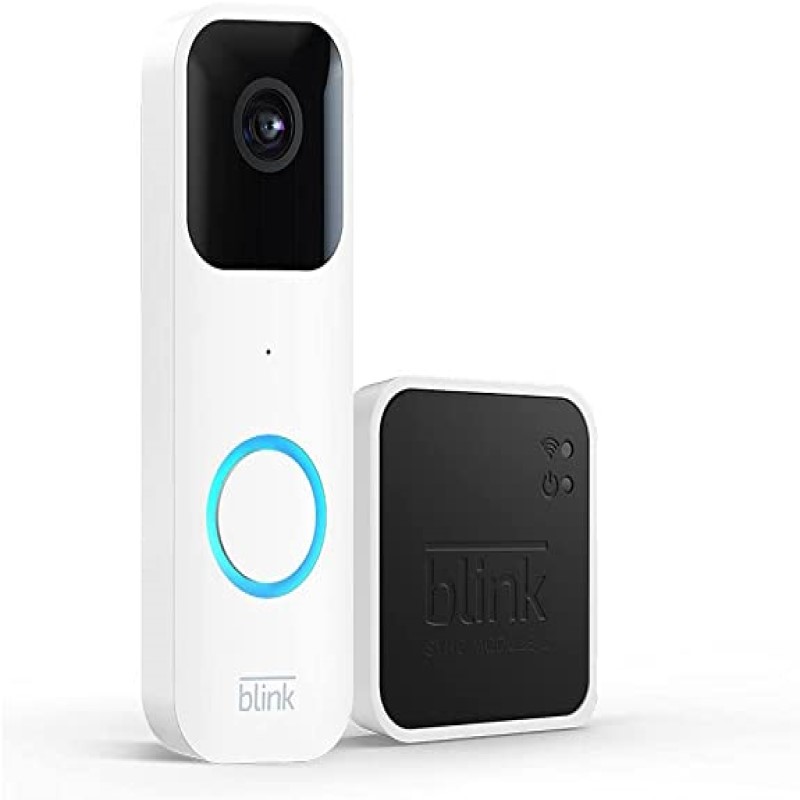 Blink Video Doorbell + Sync Module 2 -  (White)