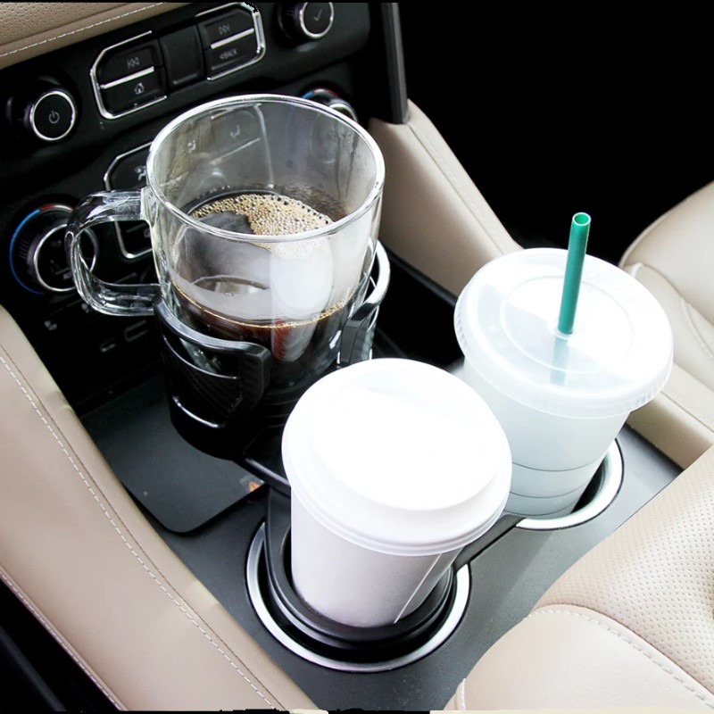 Dual CupStation 2 in 1 Expandable Cup Holder with Rotating Base