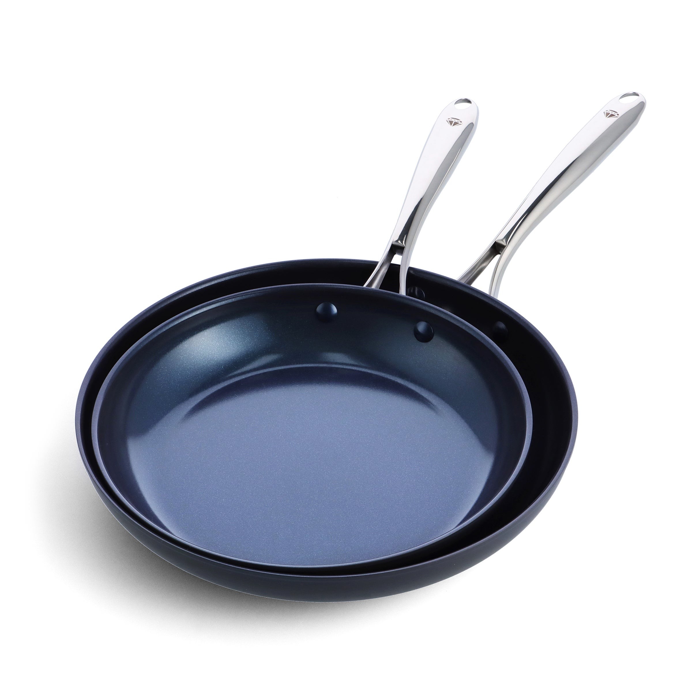 2pc Hard-Anodized Aluminum Nonstick Frying Pan Set