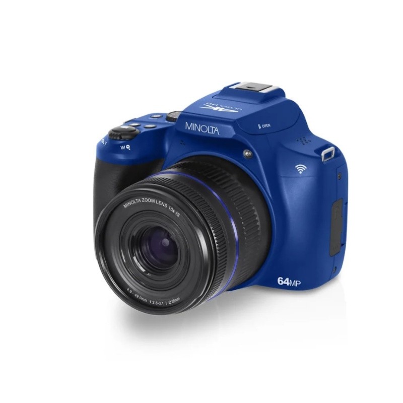 64MP/4K Ultra HD 10X Optical Zoom Bridge Camera - (Blue)