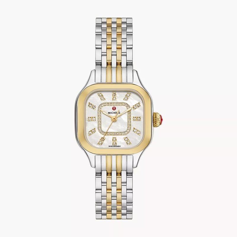 Meggie Two-Tone 18K Gold-Plated Diamond Dial Watch