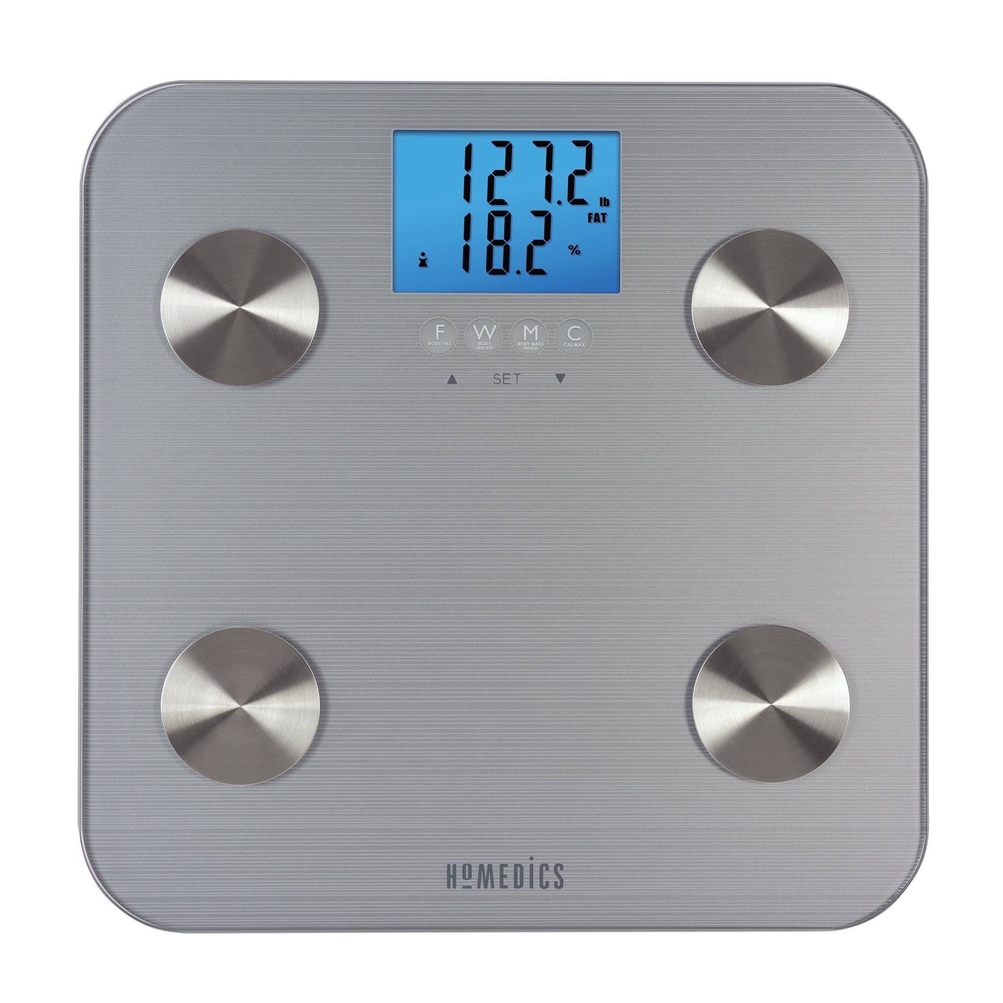 HealthStation Body Fat Bathroom Scale Silver