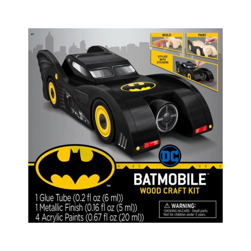 Batmobile Buildable Licensed Wood Paint Kit