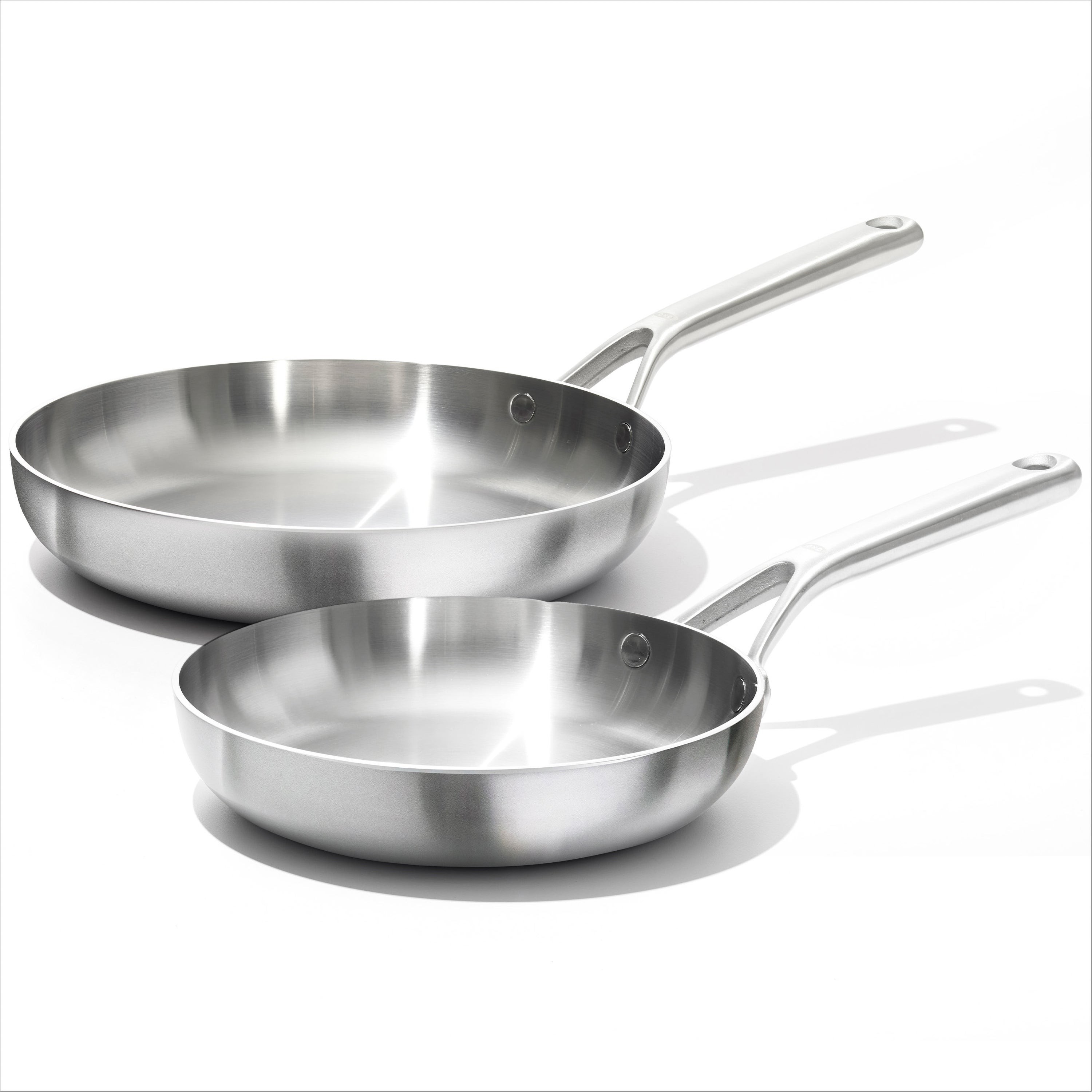 Mira Tri-Ply Stainless Steel 2pc Fry Pan Set