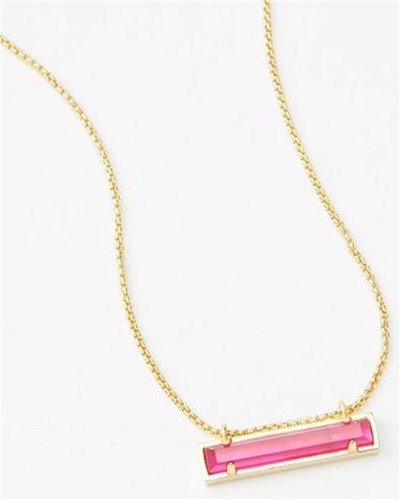 Kendra Scott Leanor Gold Pendant Necklace in Azalea Illusion