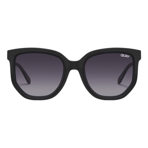 Quay Womens Polarized Coffee Run Extra Sunglasses, Black/Smoke Polarized Black/Smoke Polarized