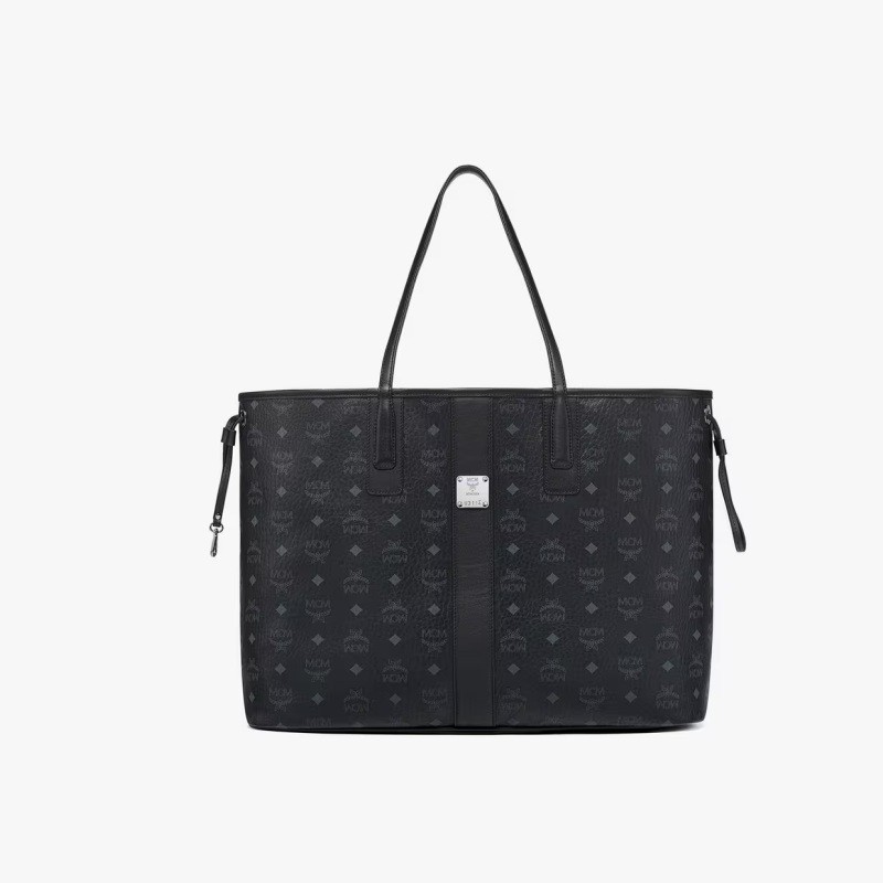MCM Reversible Liz Shopper in Visetos Black large size