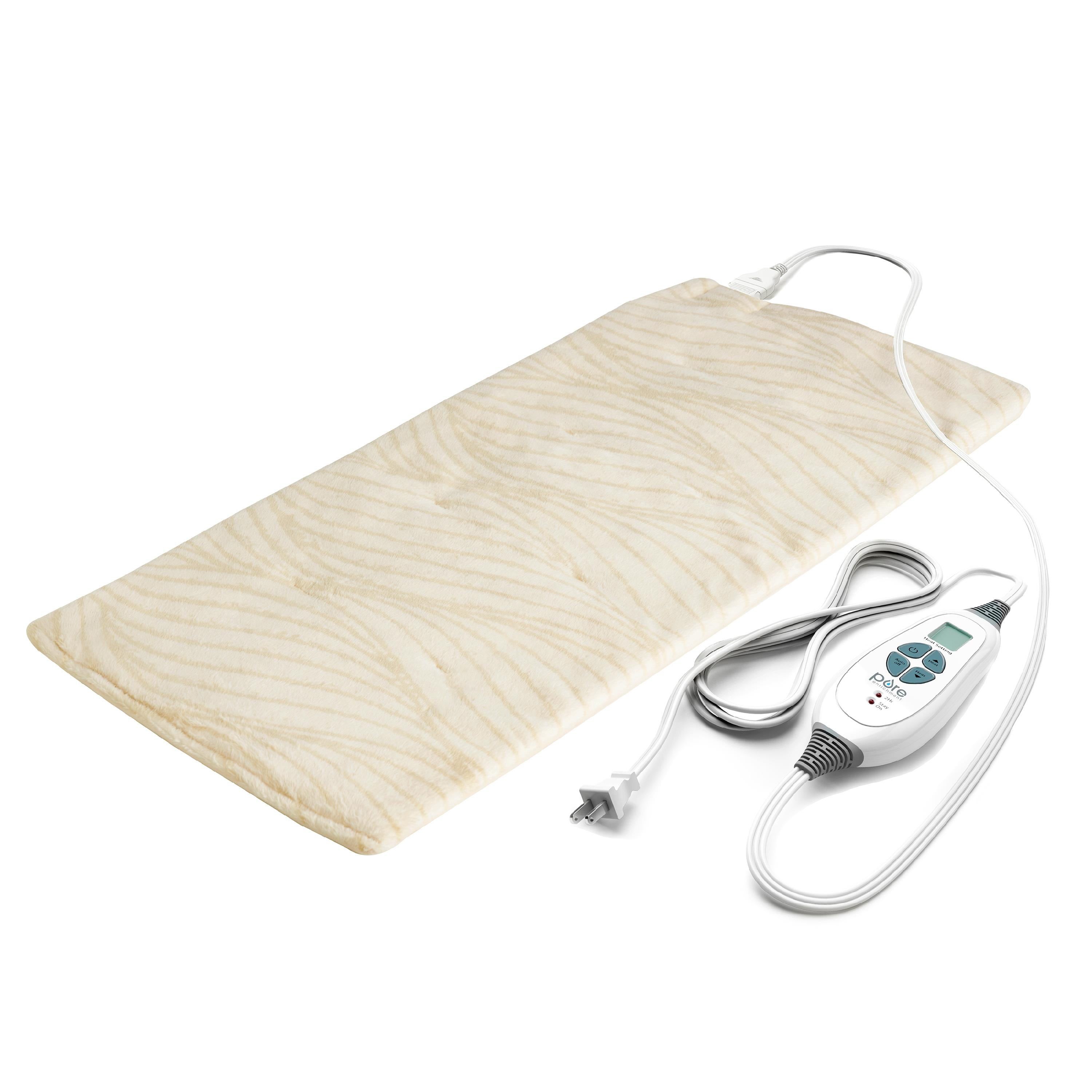 PureRelief Luxe Micromink Heating Pad Sand Waves