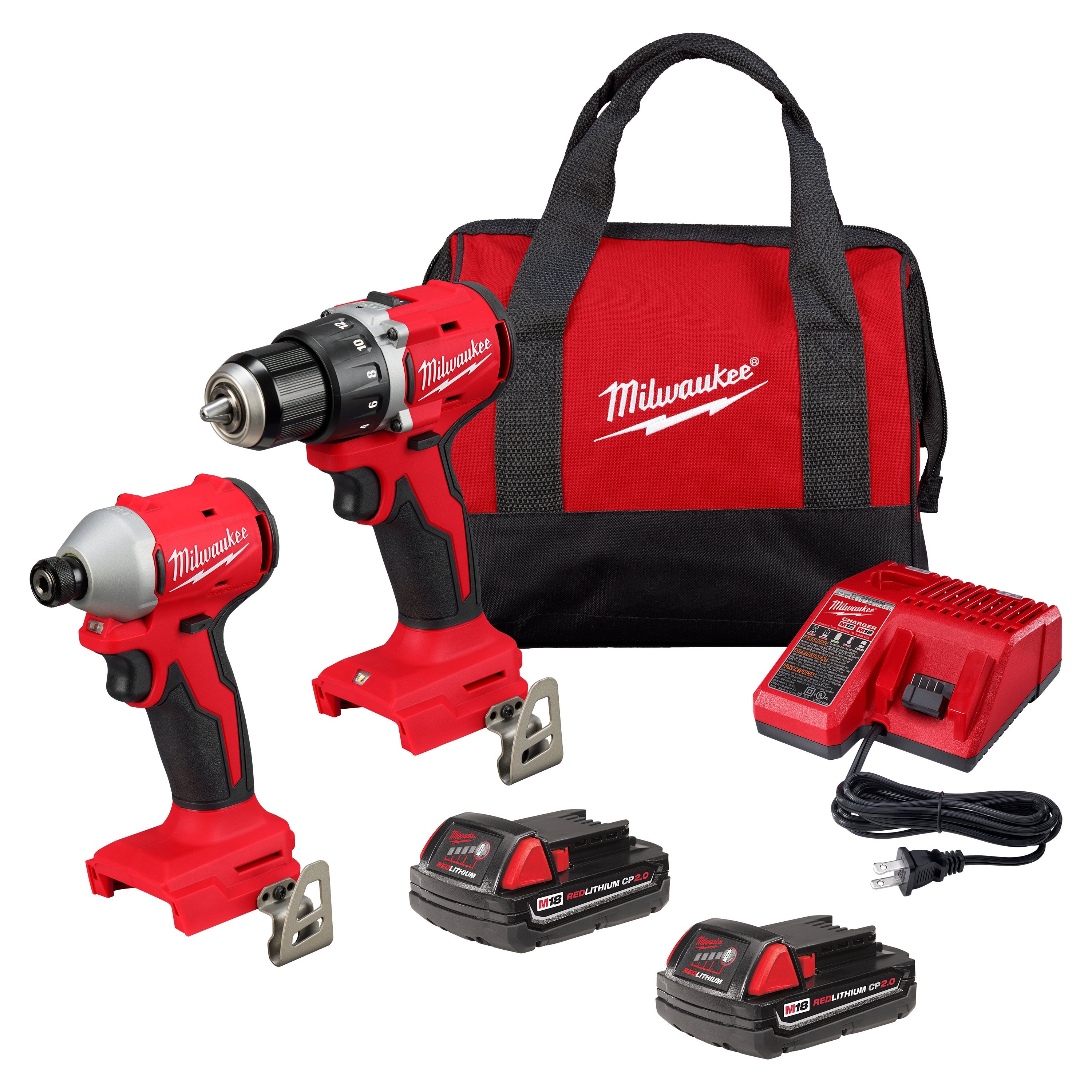 M18 Compact Brushless 2-Tool Combo Kit - Drill/Driver & Hex Impact Driver