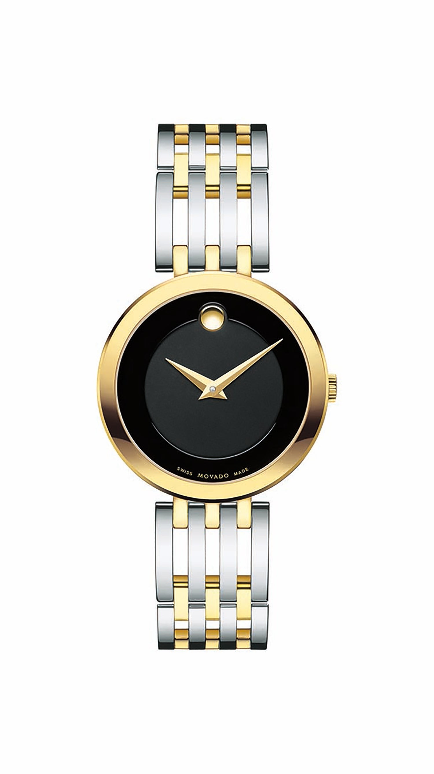 Ladies Esperanza Two-Tone Stainless Steel Watch Black Dial
