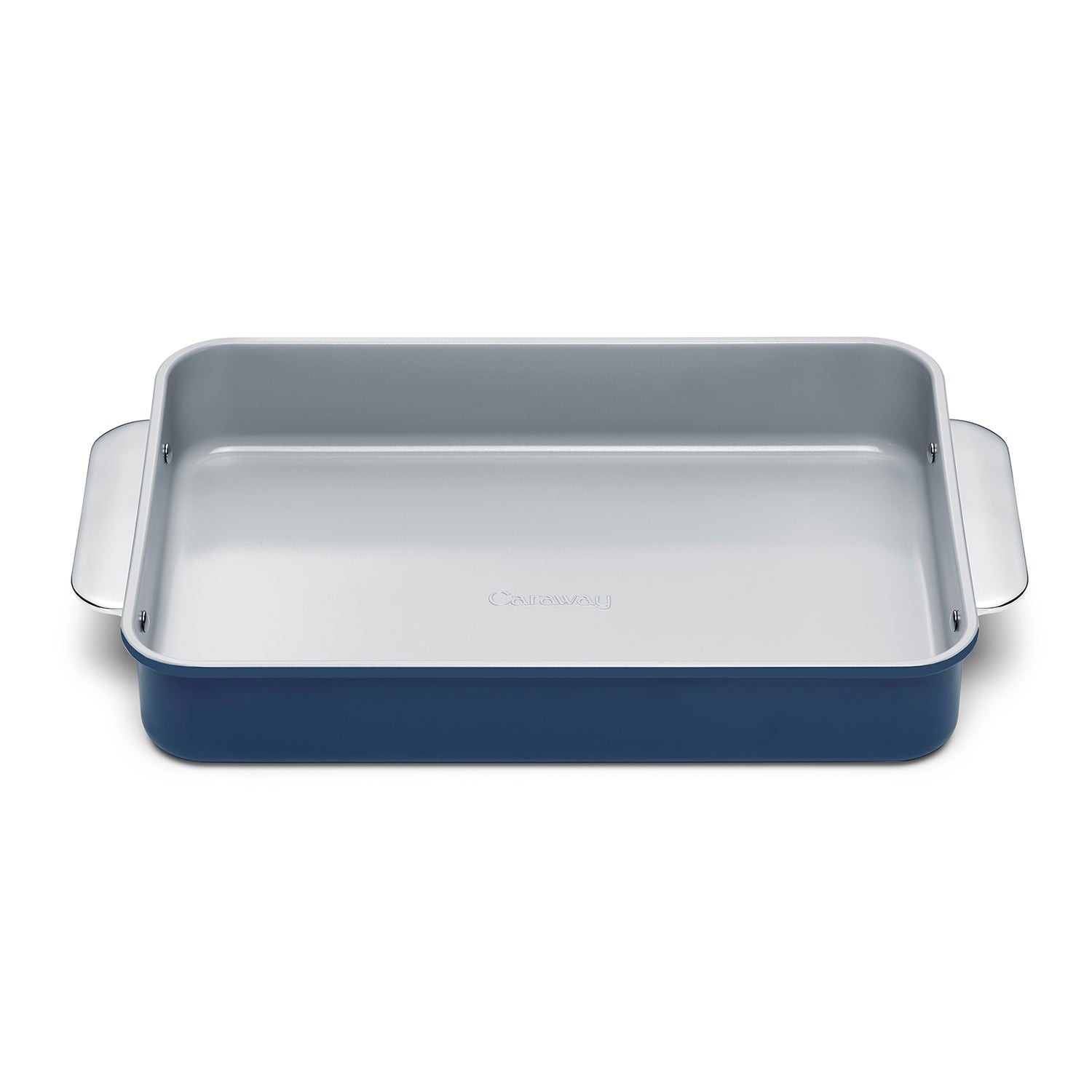 Nonstick Ceramic Rectangle Pan w/ Handles Navy