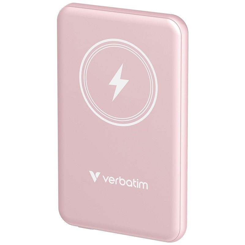 Charge 'n' Go Magnetic Wireless Power Bank 5000 mAh - (Pink)