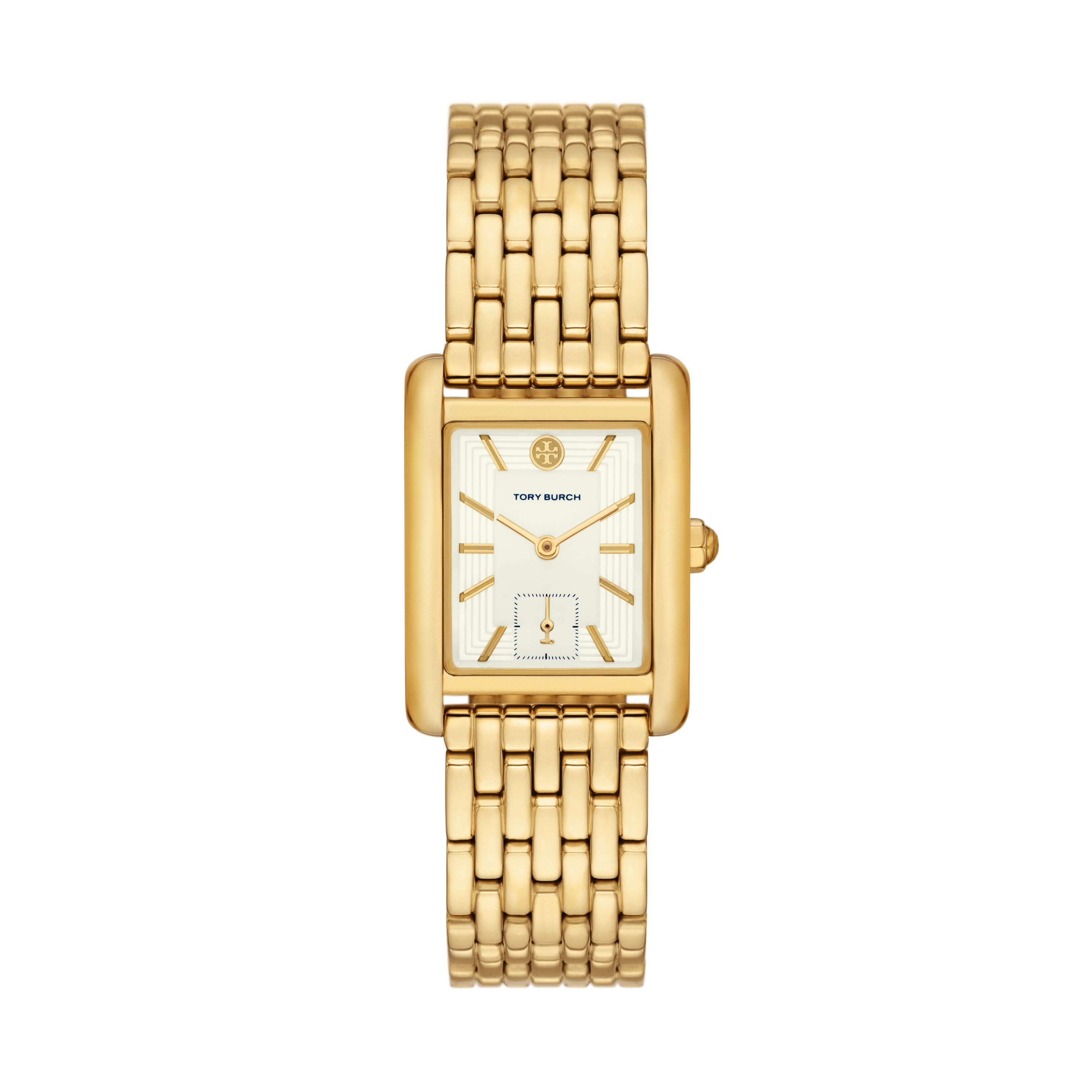 Ladies' Eleanor Gold-Tone Stainless Steel Watch, White Dial