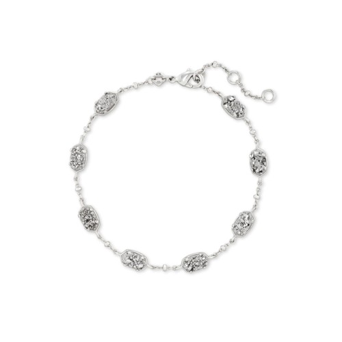 Kendra Scott Emilie Silver Chain Bracelet in Platinum Drusy