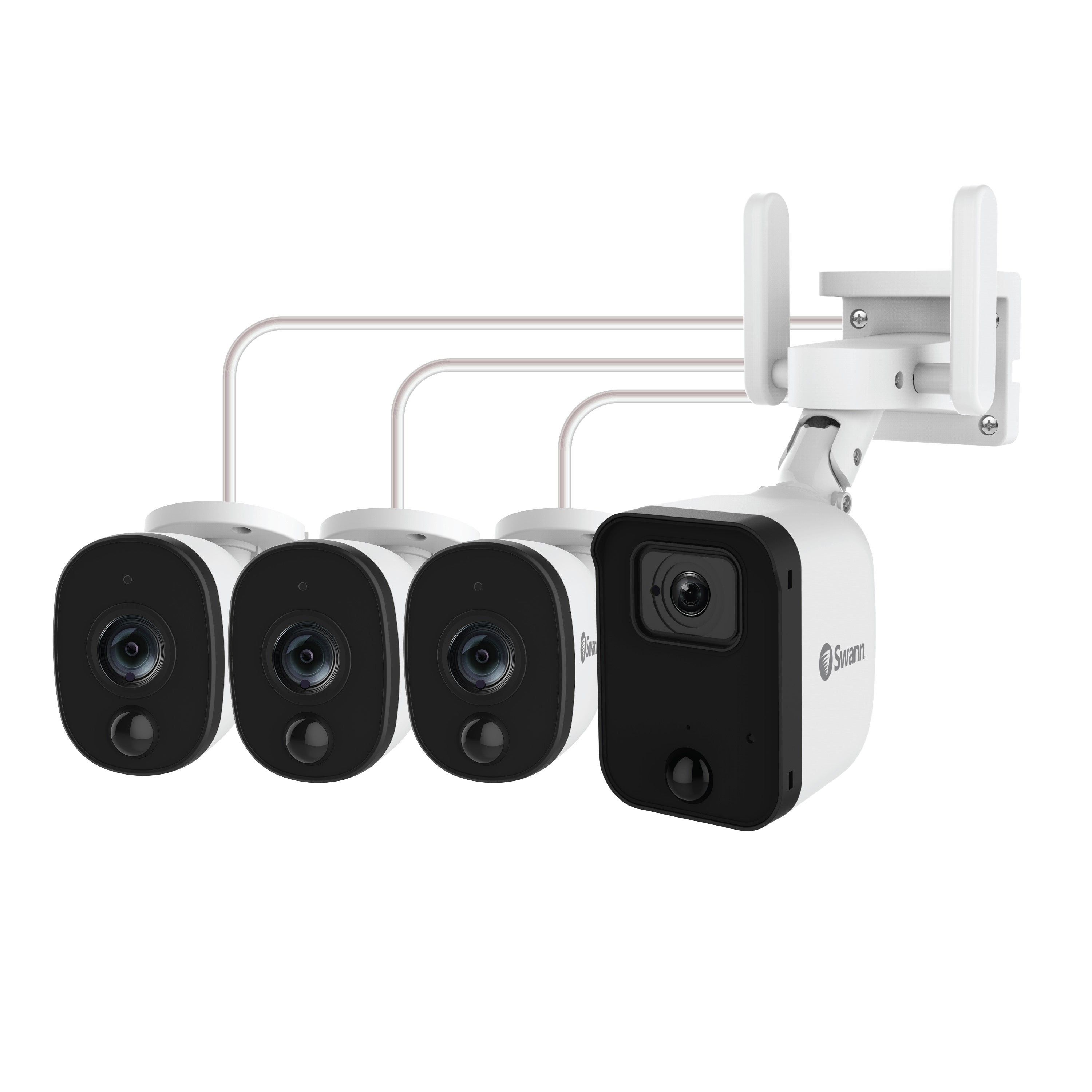 Fourtify Wifi Security System w/ 4 Cameras & 64GB Micro SD Card