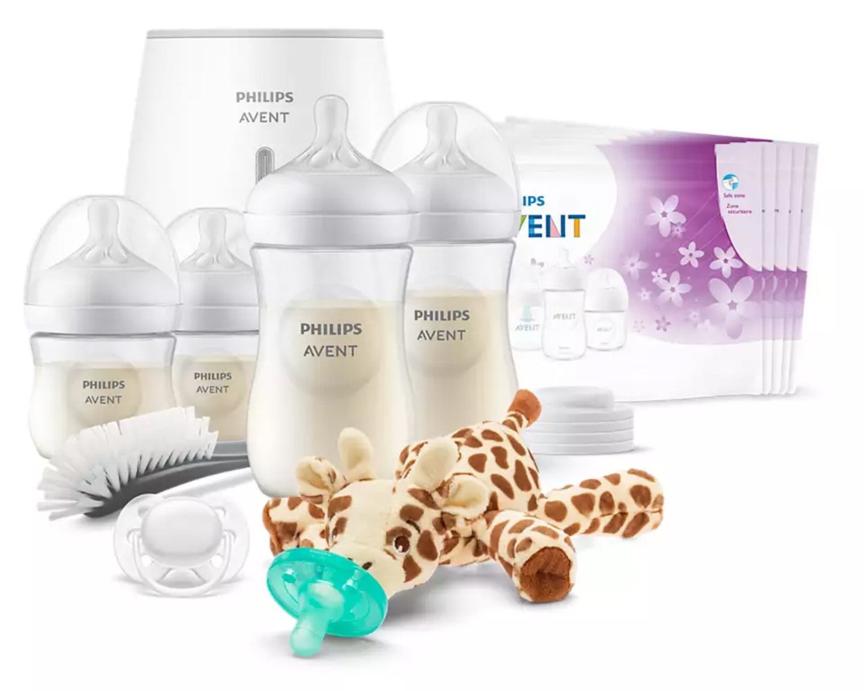 Natural Response All-in-One Bottle Gift Set w/ Snuggle Giraffe Plush